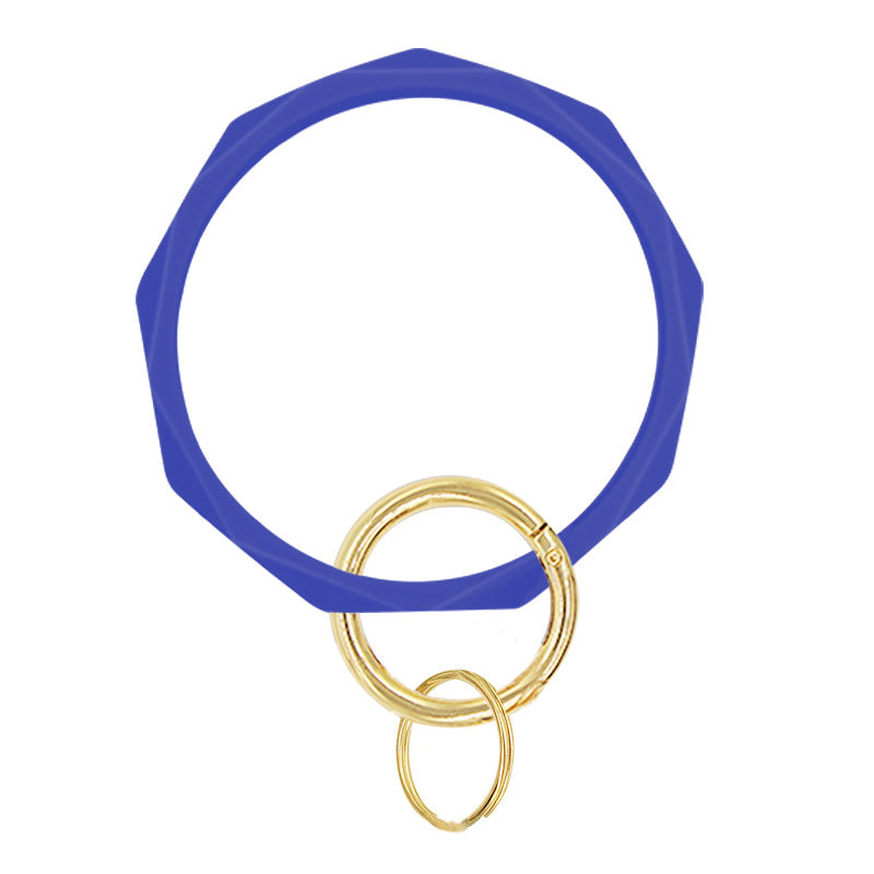 Wholesale Diamond Shape Silicone Bracelet Keychain